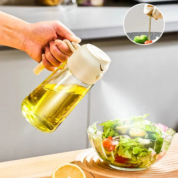 2 In 1 Oil Spray Jug – Oil Dispenser & Sprayer Bottle