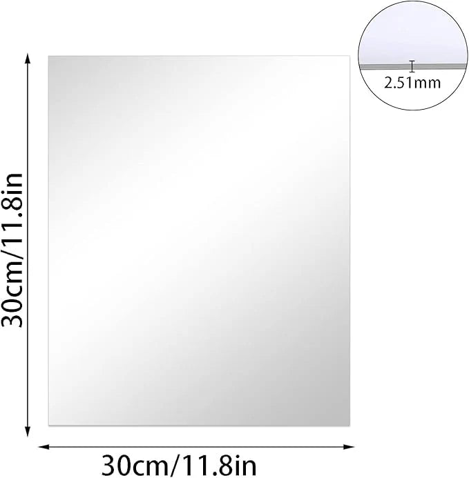 Square Shape Acrylic Wall Mirror - Modern Home Mirror - Best For Bathroom & kitchen