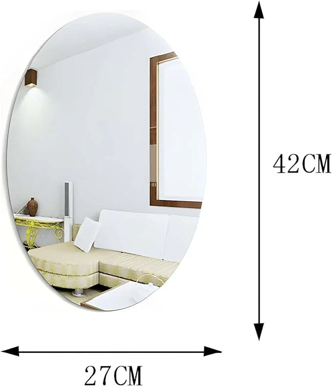 Oval Shape Acrylic Mirror -Modern Wall Mirror Best For Bathroom, Ktichen