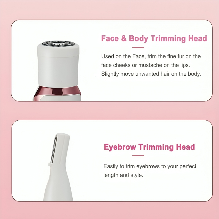 SUCITY Eyebrow Trimmer, 4 in 1 Multifunctional Hair Trimmer, Electric Shaver for Women