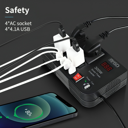 Car Power Inverter, DC 12V to 220V AC Converter
