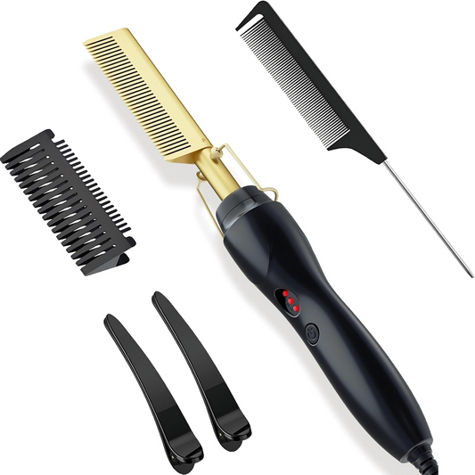 Hot Comb, Electric Hot Comb Hair Straightener for Wigs