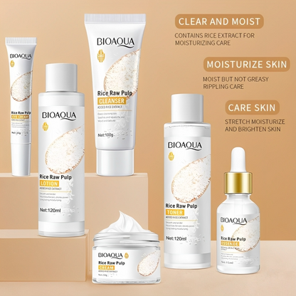 BIOAQUA Rice Raw Pulp Skin Care Sets Face Cream 6pcs/set