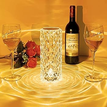 Crystal Table Lamp – 16 Color Touch & USB Powered!