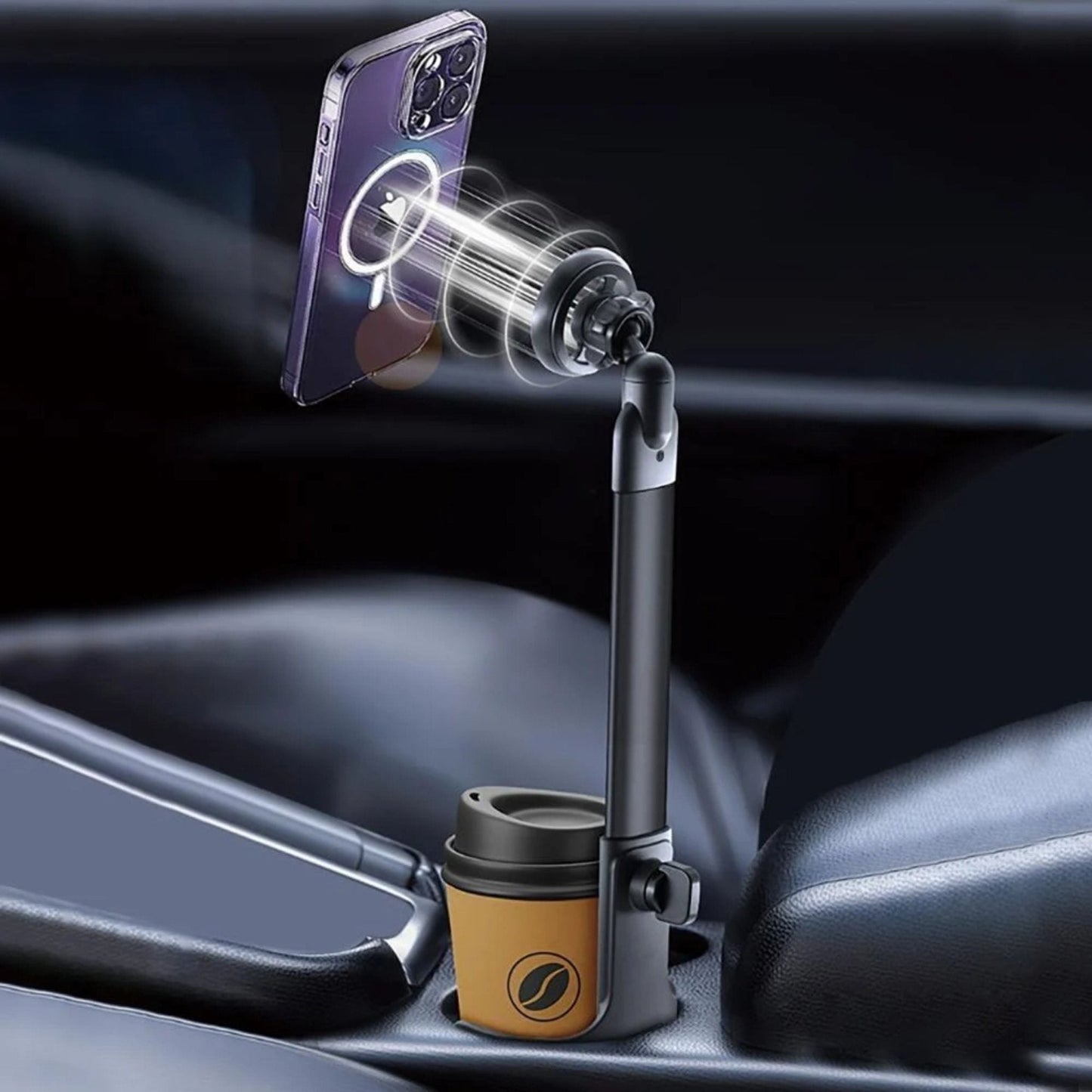GOJI Car Cup Holder Phone Mount - Black