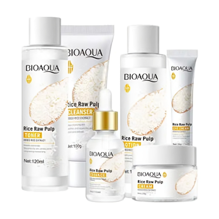 BIOAQUA Rice Raw Pulp Skin Care Sets Face Cream 6pcs/set