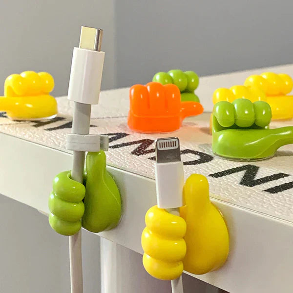 Creative Multipurpose Silicone Thumb Up Shaped Wall Hook (10Pcs)