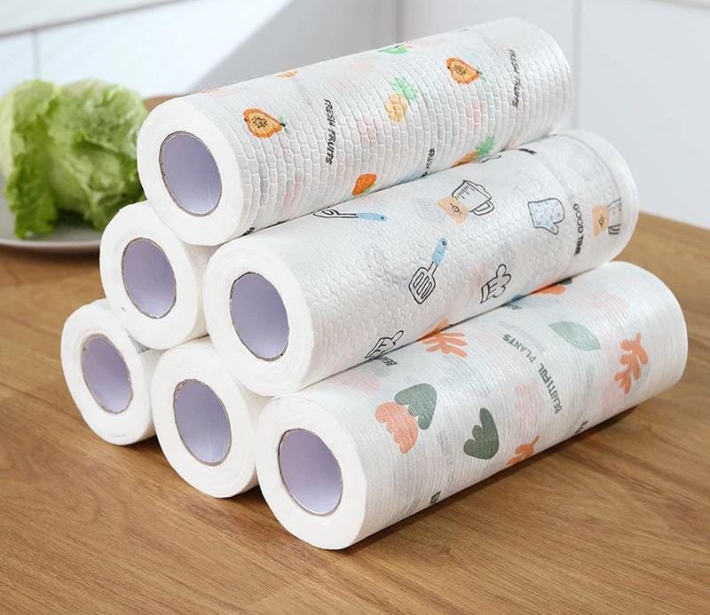 (Pack of 2) Washable Lazy Rag Kitchen Towel Wet And Dry Household Chores Degreasing