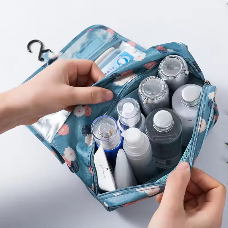 High Capacity Makeup Travel Bathroom Toiletries Wash Classification Hook Cosmetic Organizer Storage Bag for Women