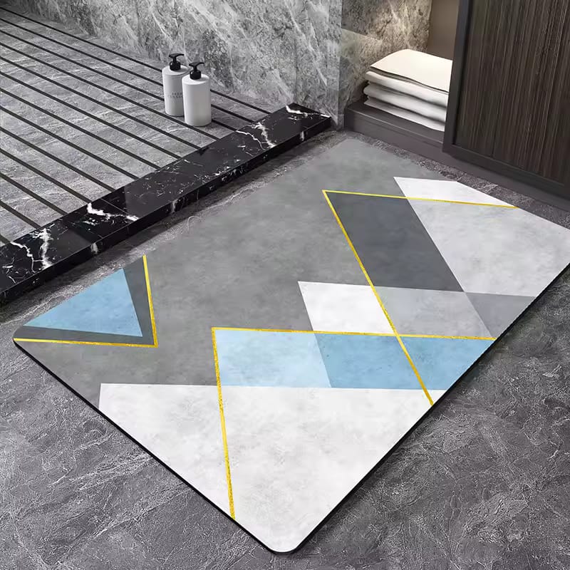 Rectangle Bath Mat – Super Absorbent &amp; Non-Slip Water Absorbent Floor Carpet