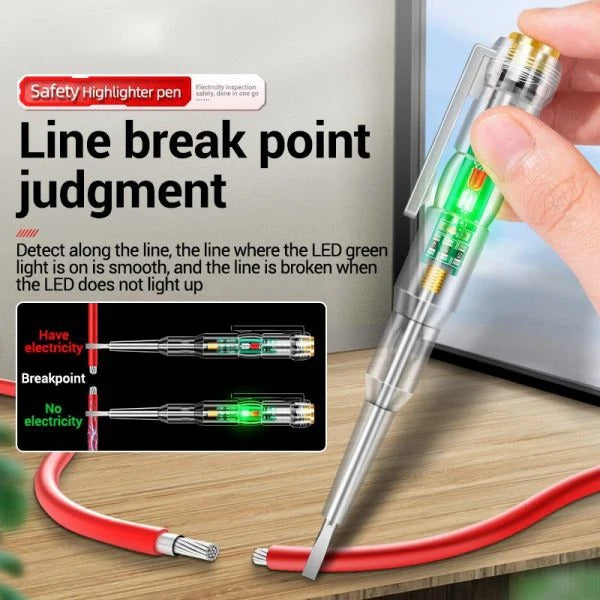 Dual Circuit Electrical Voltage and Current Tester Pen