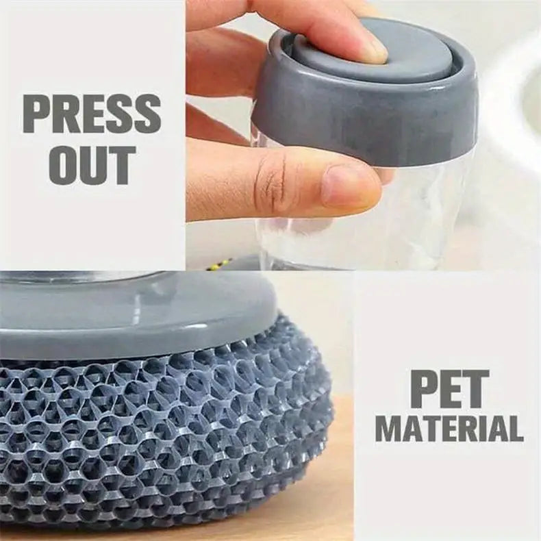 Kitchen Cleaning Dish Brush Scrubber with Soap Dispenser