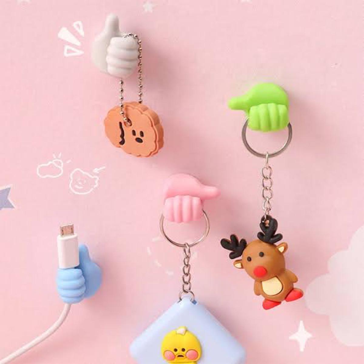 Creative Multipurpose Silicone Thumb Up Shaped Wall Hook (10Pcs)
