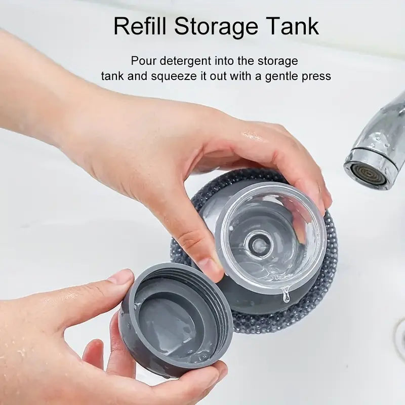 Kitchen Cleaning Dish Brush Scrubber with Soap Dispenser