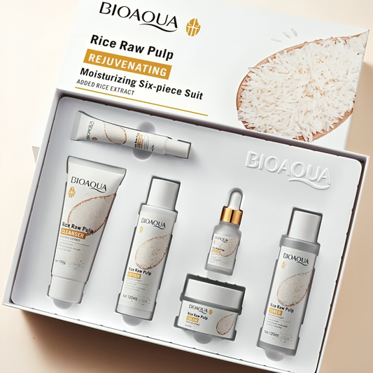 BIOAQUA Rice Raw Pulp Skin Care Sets Face Cream 6pcs/set