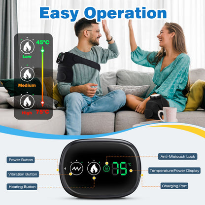 3-in-1 Wearable Heating & Vibration Massage Belt Pain Relief