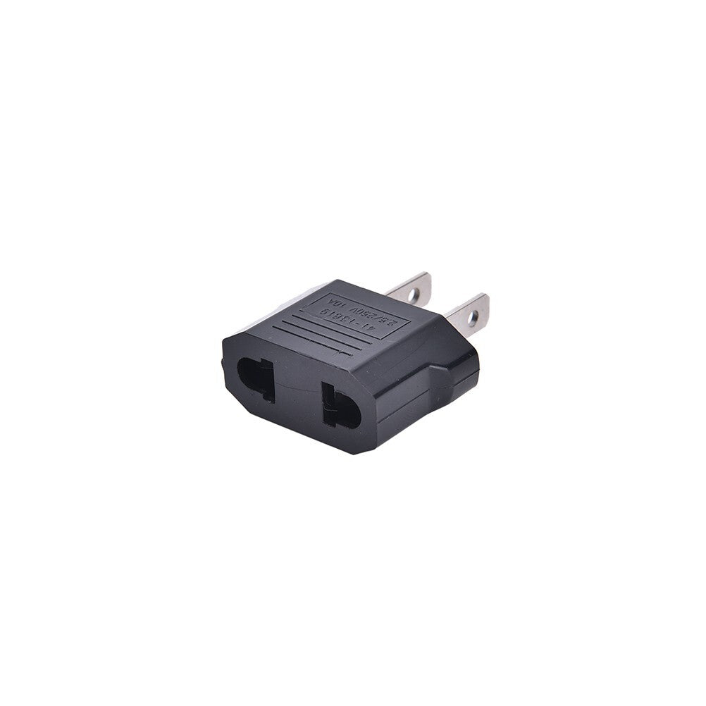 Universal EU to US Plug Adapter – Travel Charger Converter (2-Pin Flat)