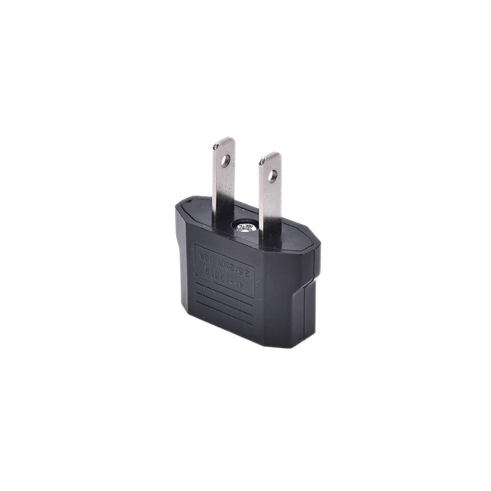 Universal EU to US Plug Adapter – Travel Charger Converter (2-Pin Flat)